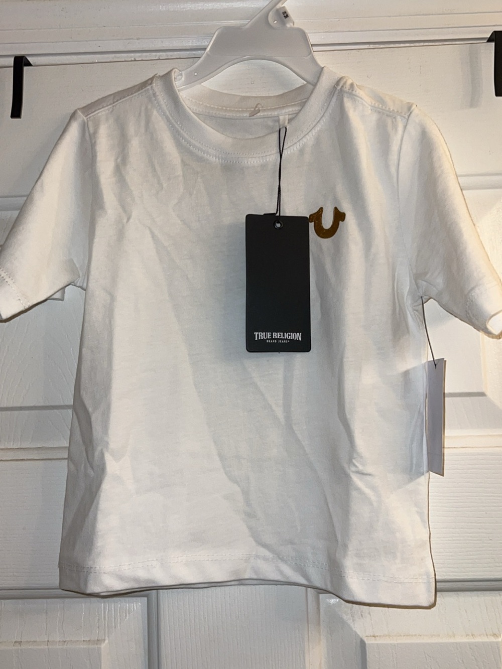 True Religion Kids White Logo Tee